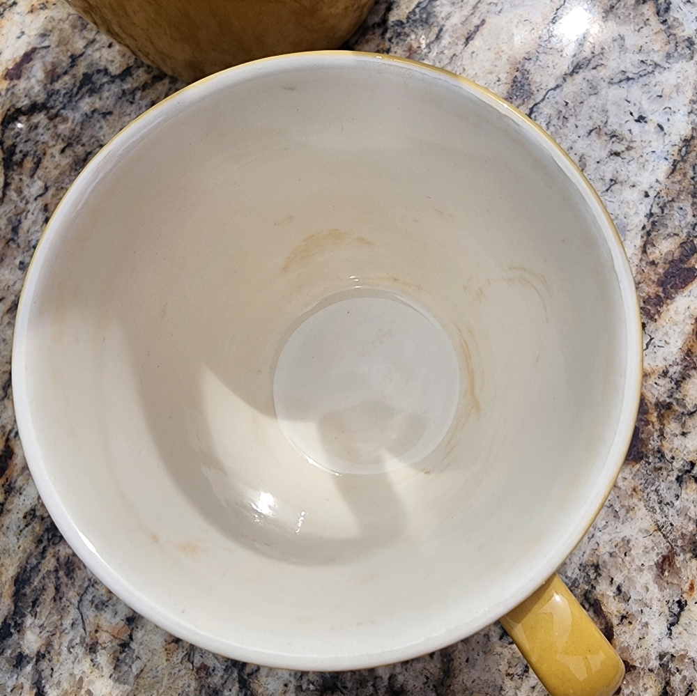 Sheffield Ironstone 70s Yellow Coffee Tea Pot W/ Creamer Cup, Sugar Bowl, & Cups - Picture 12 of 13